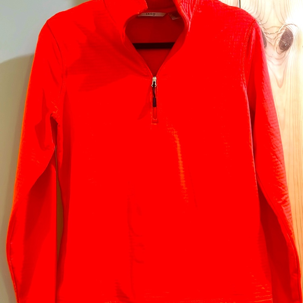 Izod performance ladies half zip up athletic top size small